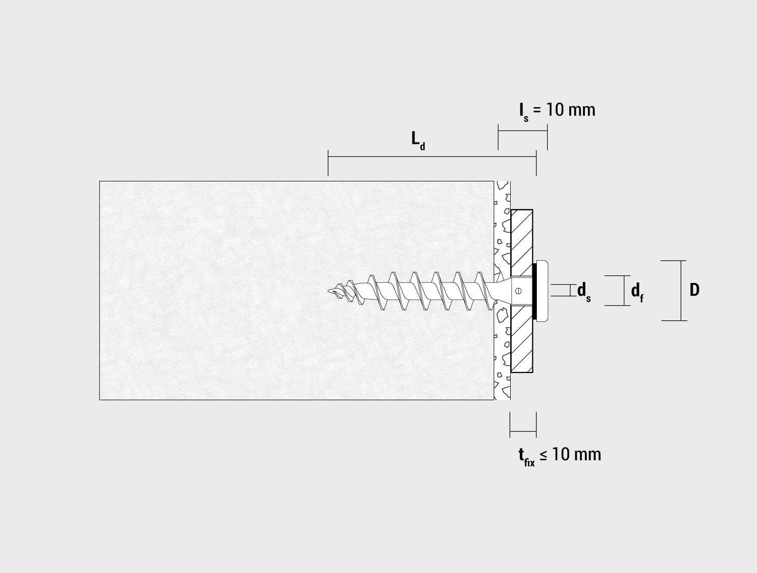 Isolierplattenschraube - IPS-H 55 telegrau 50 St./Pkt.