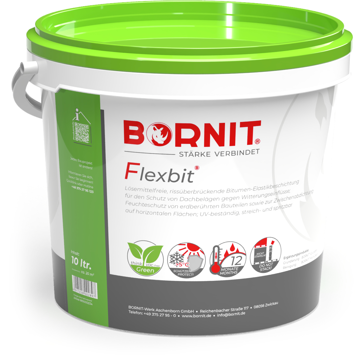 Bornit Flexbit  10 kg/Geb. - Bitumen-Latex-Beschichtung