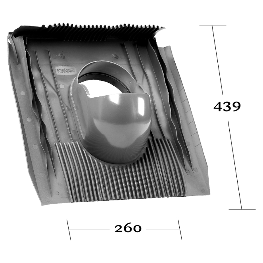 Klöber PVC-Universal-Grundplatte DN 125 - KE 0500 anthrazit